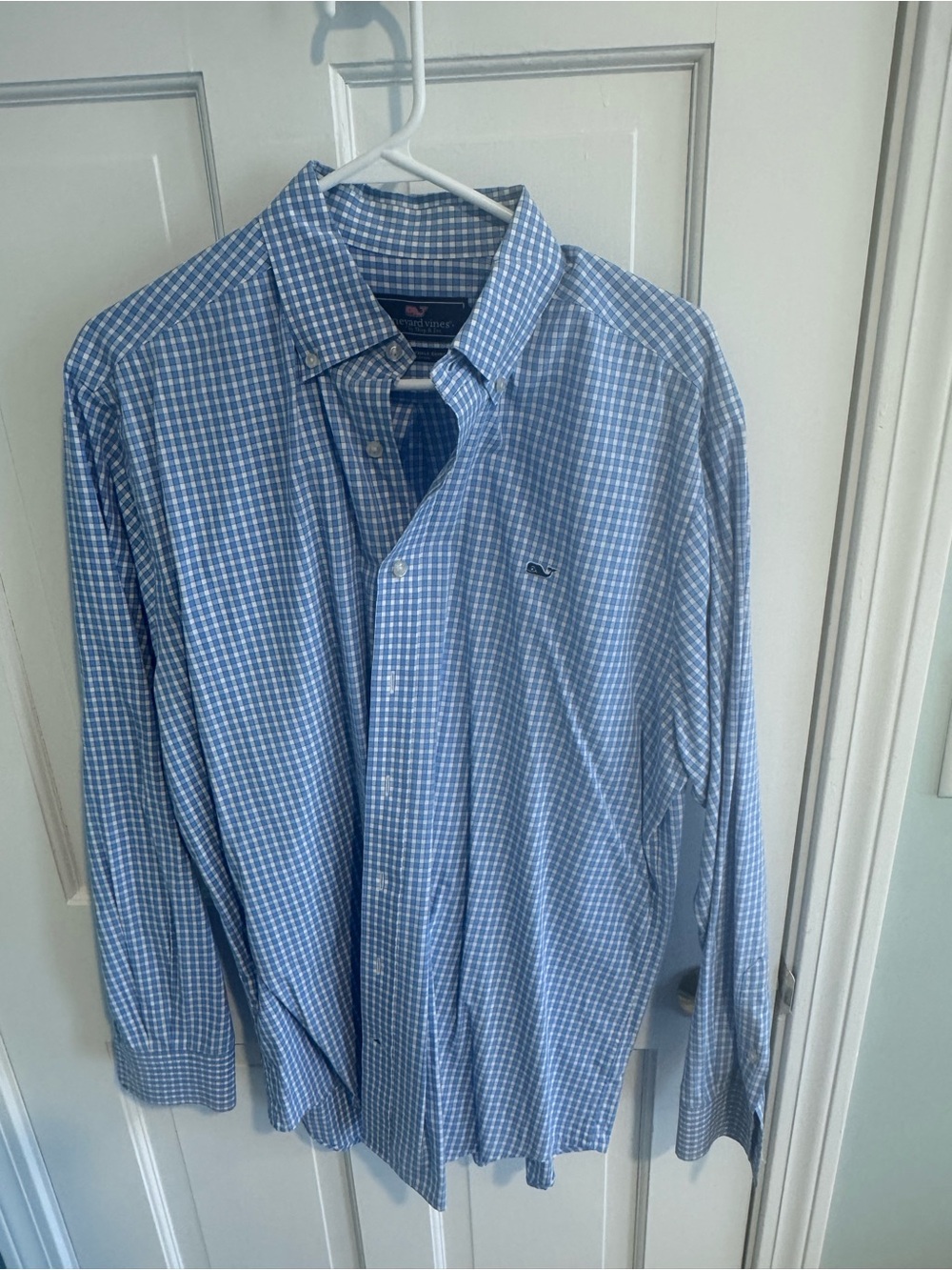 Vineyard Vines Light Blue Gingham Button-Down Shirt